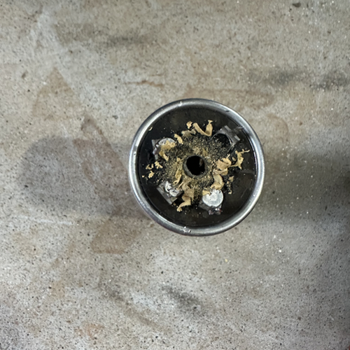 Large capacitor drill out