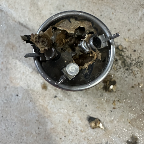 Large capacitor chunk removal