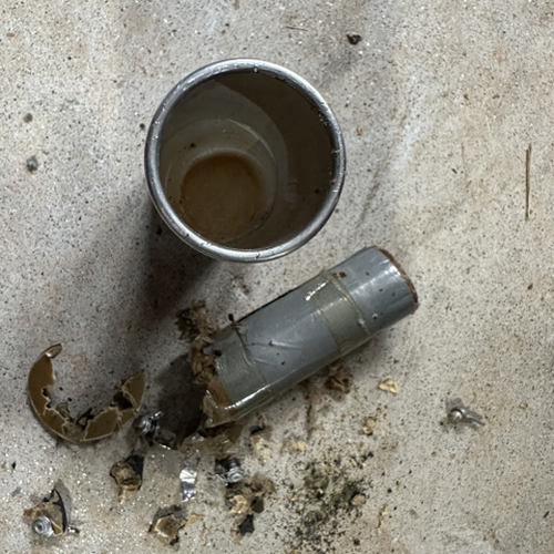 Large capacitor core removed